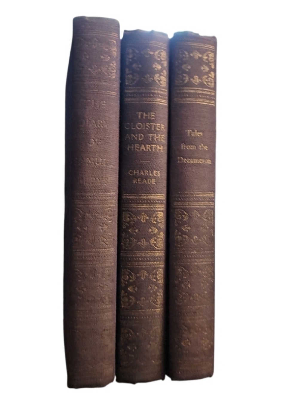 Vintage 1930 Stanford Press 3 Book Set Pepys Decameron Reade Literary Classics